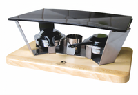 Bron Coucke Planchetta 4-Serving Griddle Serving Board with Wooden Base