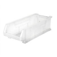 Metro Clear Stacking Large Supply Bin, 23-7/8 x 11 x 7 Inches
