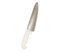 Crestware 8-Inch Cook's Knife with White Polypropylene Handle and High Carbon German Steel Blade