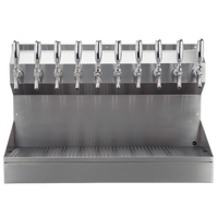 Kronos 10-Faucet Wall-Mount Glycol-Cooled Draft Tower with Integrated Drip Tray