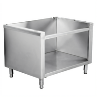 Omcan Fully Welded Stainless Steel Open Front Cabinet Base for 24-Inch Gas Countertop Ranges