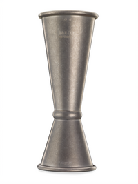 Barfly Japanese Style Double Jigger, 25 mL and 50 mL, 18/8 Stainless Steel, Vintage Finish
