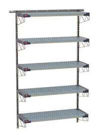 Metro SmartWall Life Tall 5-Shelf Wall-Mounted Shelving Kit with 304 Stainless Steel Components