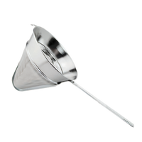 10-Inch Stainless Steel Bouillon Strainer with 40-Mesh Screen and Flat Handle