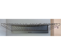 Matfer Bourgeat Wall-Mount Stainless Steel Drying Rack for Linen Liners with 24 Foldable Pivot Bars, 57-3/4 Inch