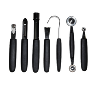 Mundial 8-Piece Garnishing Tool Set with Soft Black Case