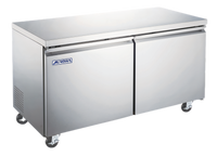 Aurora 60-Inch Two-Section Undercounter Freezer, 15 Cu. Ft., Rear-Mount Self-Contained Refrigeration