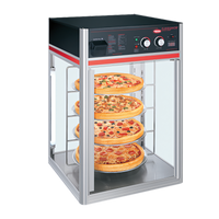 Hatco Flav-R-Savor 2-Door Countertop Humidified Hot Food Holding and Display Cabinet with 4-Tier Motorized Rotating Circle Rack