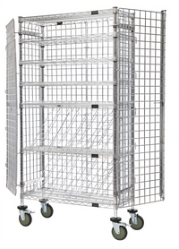 Quantum Mobile Mixed Wine Storage Security Unit, 36W x 69H, Chrome Plated