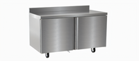 Delfield Two-Section Undercounter Worktop Freezer with 4-Inch Backsplash and 2 Solid Doors