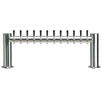 Metropolis H 12-Faucet Countertop Glycol-Cooled Stainless Steel Draft Beer Tower