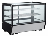 Omcan Square Glass Countertop Refrigerated Display Case, 34.6-Inch, Full Service, 5.65 Cu. Ft.