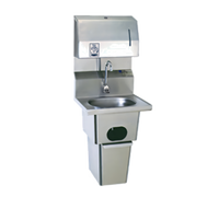 Wall-Mount Hand Sink with Electronic Eye Gooseneck Spout, Towel Dispenser, Soap Dispenser and Stainless Steel Skirt