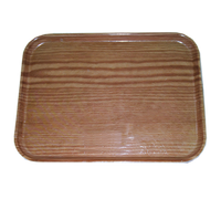Carlisle Glasteel™ Fiberglass Display/Bakery Tray, Wood-Grain Redwood, 25-5/8 x 17-7/8 x 1-1/4 Inches