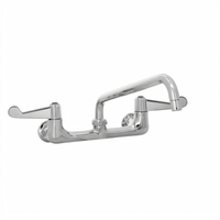 T&S Brass equip 8-Inch Center Wall-Mount Swivel Faucet with 12-Inch Swing Nozzle