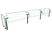 Hatco Flav-R-Shield Single-Sided Adjustable Self-Service Sneeze Guard, 3-Bay, 108 Inch Wide