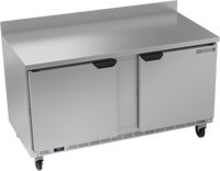 Beverage-Air WTF60AHC 60-Inch Two-Section Worktop Freezer with Solid Doors