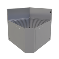 Glastender CIWA-60 60° Inside Corner Underbar Drainboard, 19-Inch Deep, Stainless Steel, No Legs