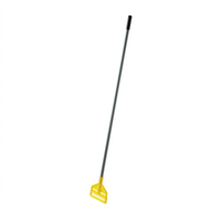 Invader 60-Inch Fiberglass Quick-Release Wet Mop Handle with Yellow Plastic Head, Gray