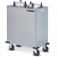 Dinex Mobile Enclosed Unheated 3-Silo Plate Dispenser for 9-1/8-Inch Round Plates