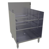 Glastender Underbar Glass Rack Storage Unit, 24-Inch Wide, Open Top, Open Front Base