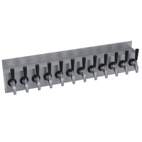 Krowne 36-Inch Wall-Mount 12-Faucet Glycol-Cooled Draft Beer Tower with Drip Tray