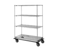 Metro Super Erecta 4-Shelf Wire Dolly Truck with Chrome Shelves, 60 x 24 x 69 Inches