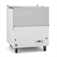 Kelvinator Commercial 34-Inch One-Section School Milk Crate Cooler Cart, 13 Cu. Ft.