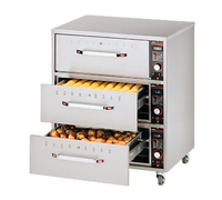 Hatco HDW-3N Narrow Freestanding Three-Drawer Stainless Steel Drawer Warmer