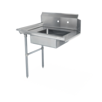 Steel Works Stainless 26 x 30 Inch Left-to-Right Straight Soiled Dish Table with 9-3/4-Inch Backsplash