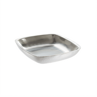 American Metalcraft 10-Inch Square Hammered Double-Wall Seafood Tray