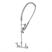 T&S Brass EasyInstall Wall-Mount Pre-Rinse Unit with Spring Action Gooseneck and 1.15 GPM Spray Valve