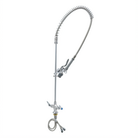 EasyInstall Single Hole Deck Mount Pre-Rinse Mixing Faucet with 44-Inch Hose and 1.07 GPM Spray Valve