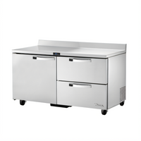 True SPEC SERIES 60-Inch Two-Section Worktop Refrigerator with 1 Door and 2 Drawers