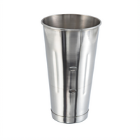 Winco 30 oz Stainless Steel Malt Cup for Milkshake Mixers