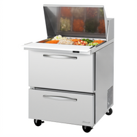 Turbo Air PRO Series Mega Top One-Section 2-Drawer Sandwich/Salad Prep Table, 27-1/2