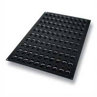 Silikomart Black Mini Madeleine Silicone Baking Mold, 100 Cavities, 12 mL Each