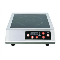 Omcan USA CE-CN-3500-A Commercial Countertop Single Burner Induction Cooktop, 3500W, 240V, 11