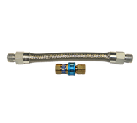 Dormont 60-Inch Braided Gas Connector Hose Assembly with SnapFast Quick Disconnect and 90° Street Elbow