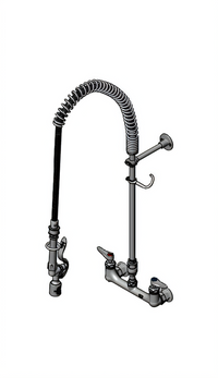 EasyInstall 8-Inch Wall-Mount Pre-Rinse Faucet with 18-Inch Riser and 44-Inch Hose