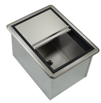 Krowne Medium Drop-In Ice Bin with Sliding Cover, 50 lb Capacity, Stainless Steel, Without Cold Plate