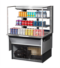 Turbo Air Low-Profile Drop-In Horizontal Open Refrigerated Display Case, 36-Inch, 11.1 Cu. Ft., Self-Contained