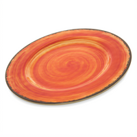 Carlisle Mingle 11-Inch Fireball Melamine Round Dinner Plate, Medium Rim