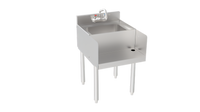 Krowne Silver Series 18-Inch Stainless Steel Freestanding Blender Dump Sink with 4-Inch Center Wall Mount Faucet