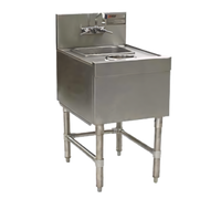 Spec-Bar Underbar Wet Waste Sink with Dry Waste Chute, 18 x 24 Inches, Stainless Steel
