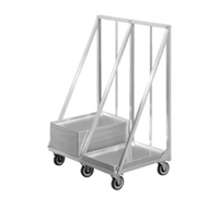 Heavy-Duty Aluminum Bun Pan / Dough Box Dolly, 100-Pan Capacity, 5-Inch Swivel Casters
