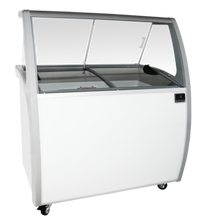8-Tub Front-of-House Ice Cream or Gelato Dipping Cabinet Freezer, 53-Inch Wide, White, 115V