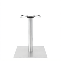 John Boos Dining Height Stainless Steel Table Base with 21-1/4 Inch Square Base and Adjustable Leveling Feet - STB-2230-X