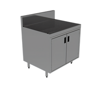 Advance Tabco Prestige Free-Standing Underbar Drainboard Cabinet with Removable Hinged Doors, 36 x 25 x 36 Inches