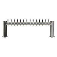 Metropolis H 14-Faucet Countertop Glycol-Cooled Draft Beer Tower with Kool-Rite Module, Polished Stainless Steel